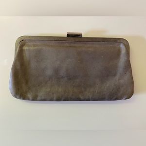 Hobo International gray leather clutch